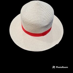 Women's Gardening Beach Hat with Orange Band